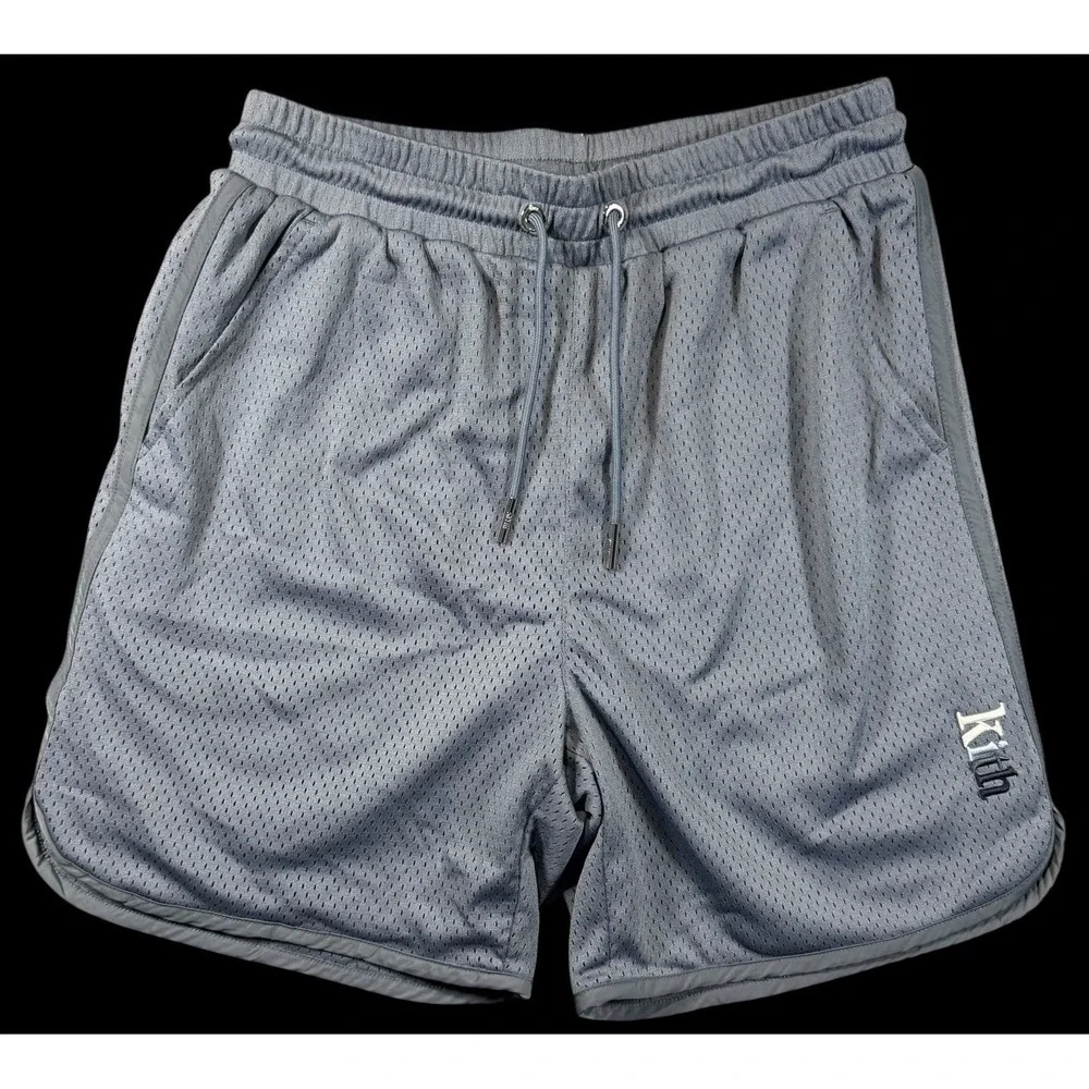 Kith Jordan Collaboration Mesh Men's Athletic Shorts Battleship Grey Sz  X-Small